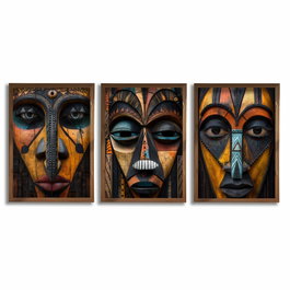 Wallity Conjunto de 3 Cuadros Decorativos enmarcados en MDF HUM115